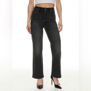 Denim Forum Aritzia Arlo High Rise Straight Leg Jean in Black Licorice